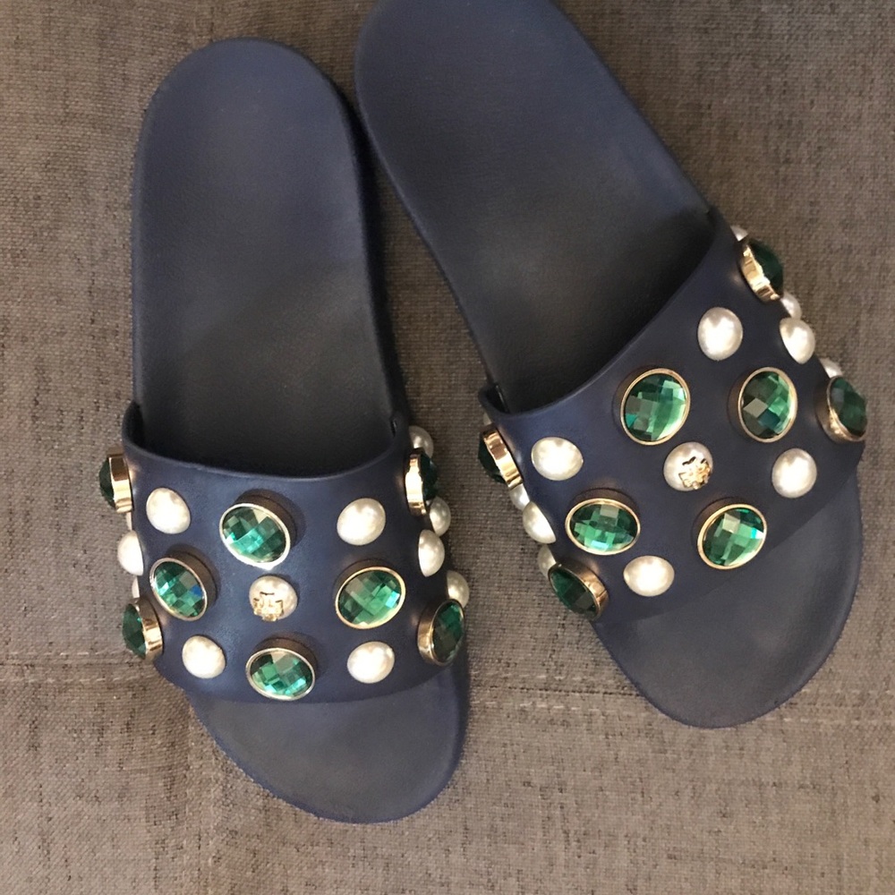 Tory Burch slides size 8! 100 authentic!